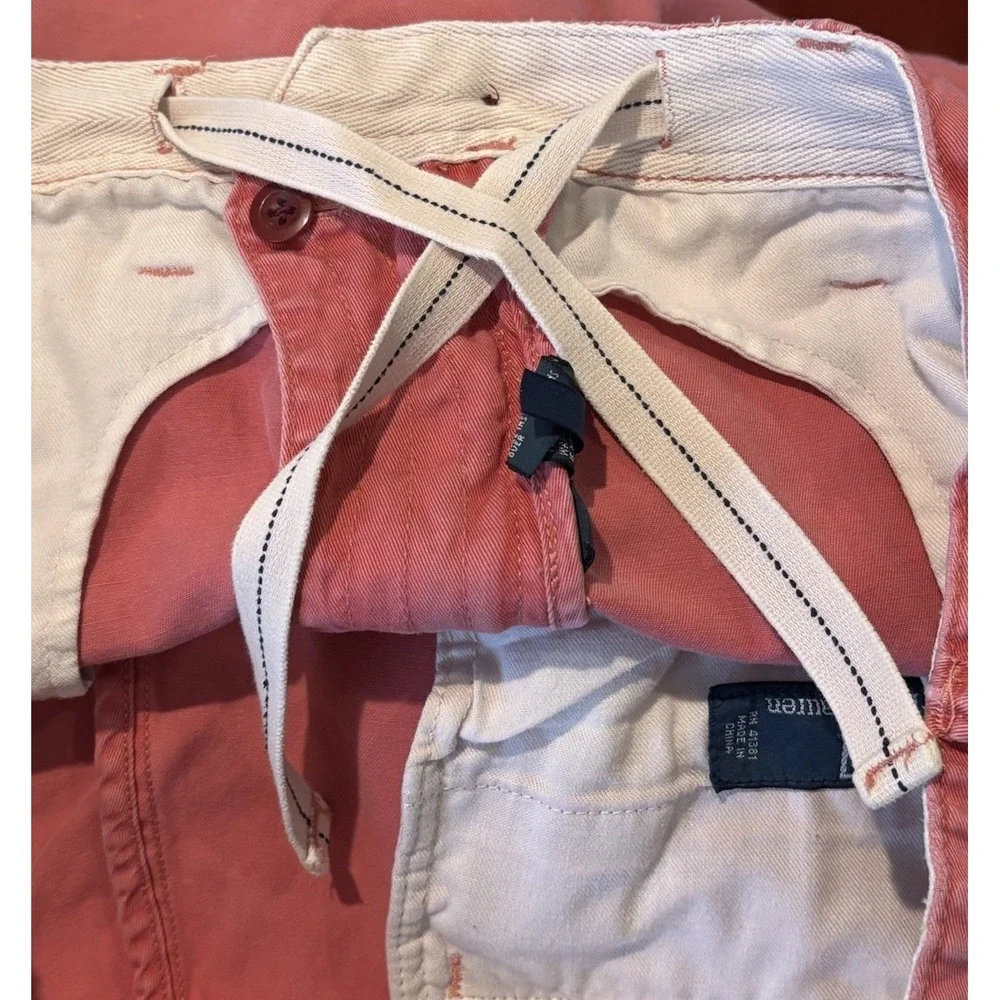 Polo Ralph Lauren Mens 38 Salmon Pink Red Classic Fit Chino Shorts Drawstring